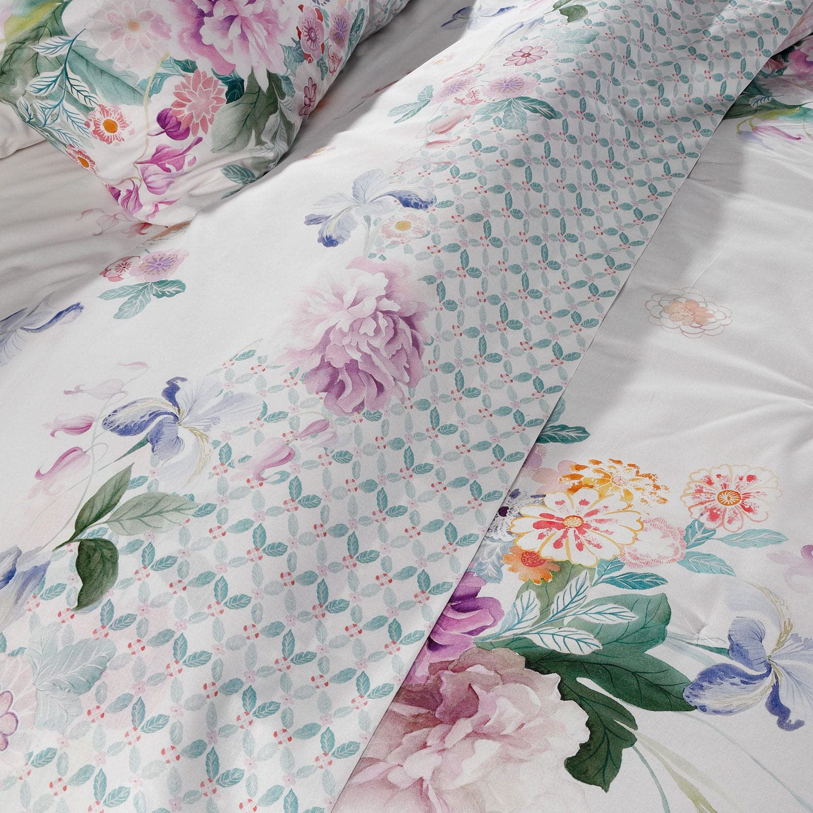 Caleffi 78022 Cotone Italian Fashion Completo Lenzuola per Matrimoniale Letto, Multicolor (14147)