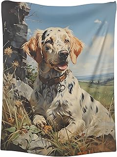 CAPITUNEISKINEPA English Setter Dog Blanket Gifts Comfy Blanket Blanket Soft 30