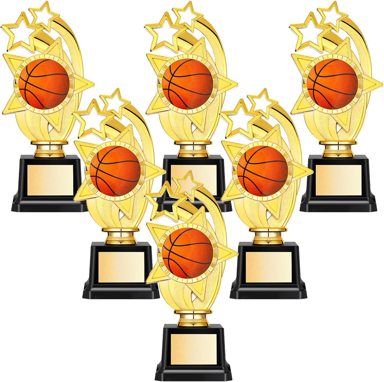 Kenning 6 Pcs Basketball Softball Trophy Award 7.87 Inch Gold Cup Sports Award Medals Bulk Tall Contest Trophies Team Reward Prize Gift for Competition Sports Tournament Ceremony Party