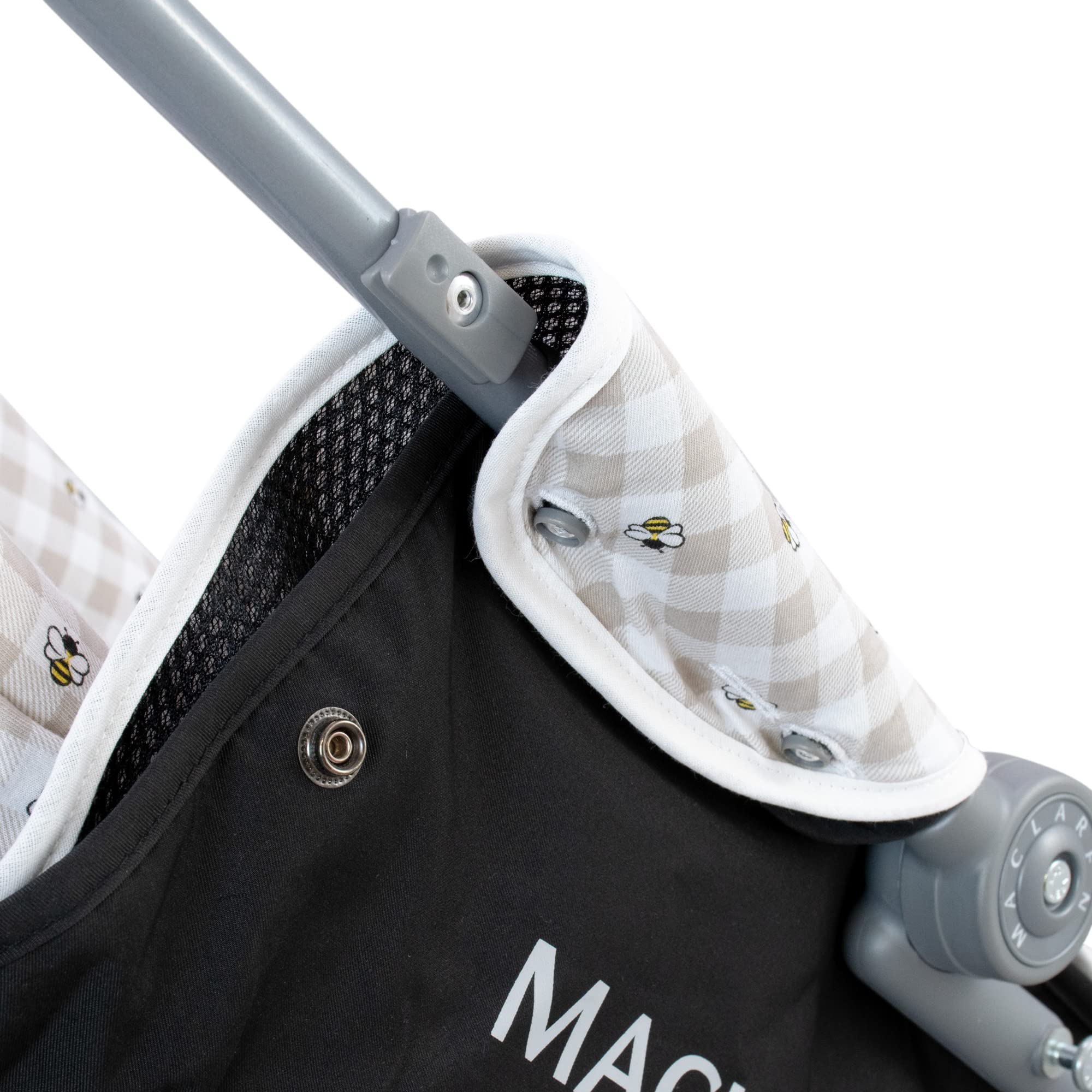 JYOKO KIDS Colchoneta para silla de paseo Compatible con Maclaren Quest, Techno, Triumph, XT, 100% Algodón (Picnic Vichy) — view 6