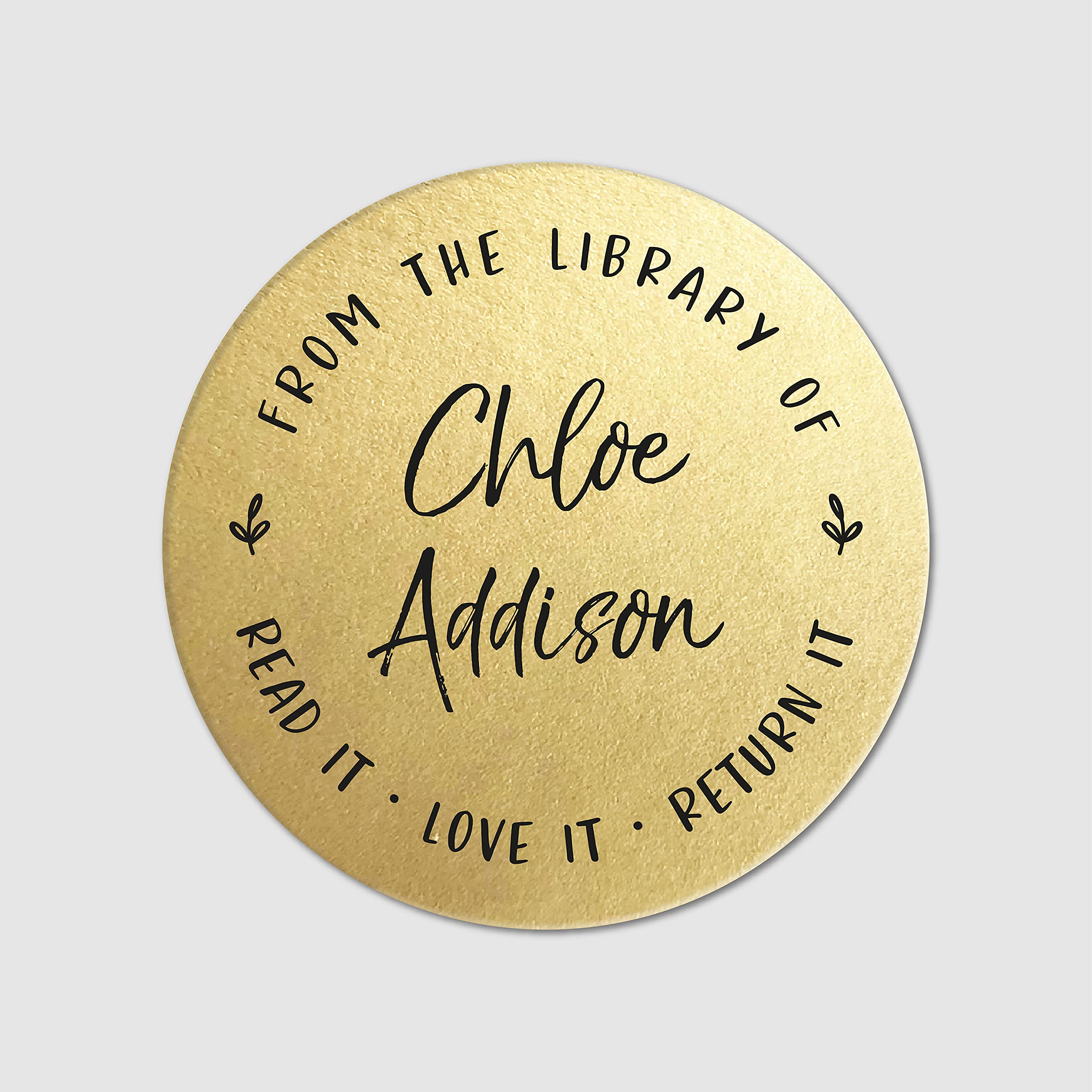 From The Library Of Custom Text Name Book Stickers Pack, Book Lover Gift Stickers, Personalized Book Stickers, This Book Belongs To Stickers - BOOK11