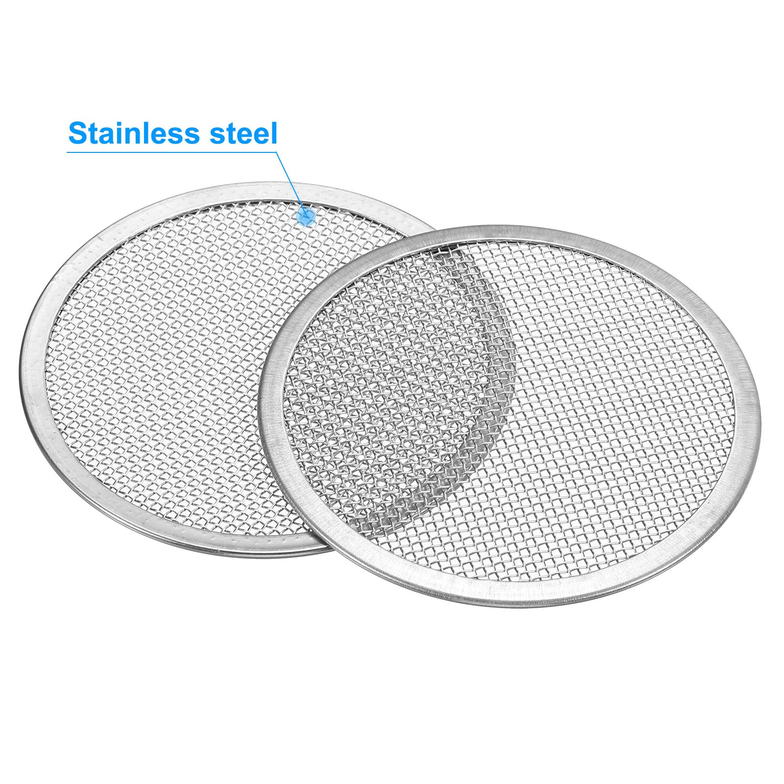 PATIKIL Sprouting Lids, 4Pcs 70mm Stainless Steel Screen Strainer Lids for Wide Mouth Canning Jars Silver Tone - Image 4
