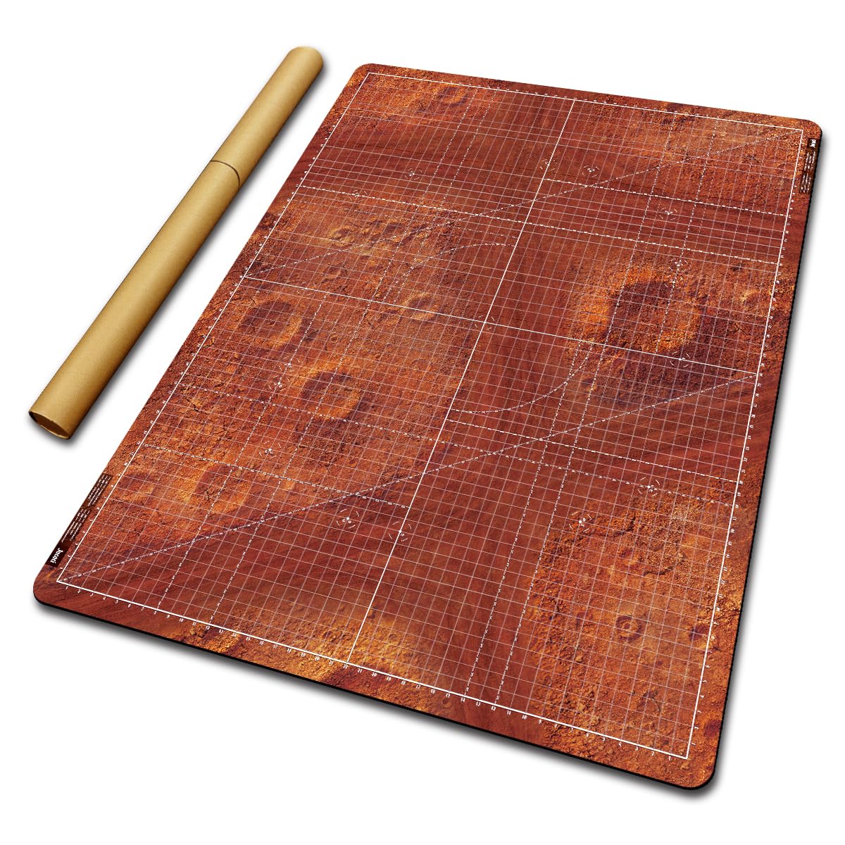 Jucoci Battlemat da tavolo Wargaming 44'' x 60'' con zone di distribuzione WH40K e griglia (Marte)
