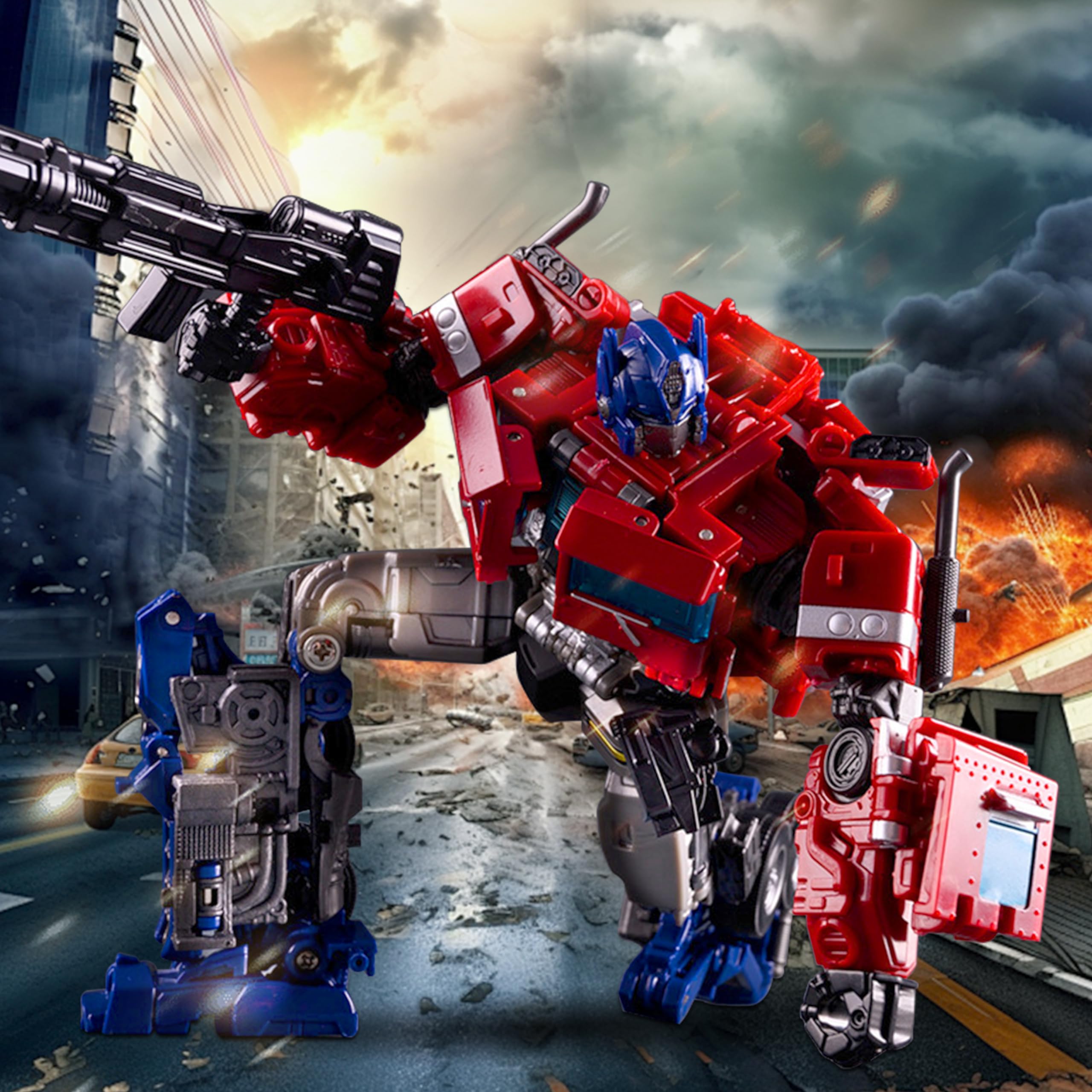 Transformable Toys Figurine, Grande Taille Car Robot Transforming Jouets Figurine, Cadeaux pour Les Enfants de Plus 7+ Ans