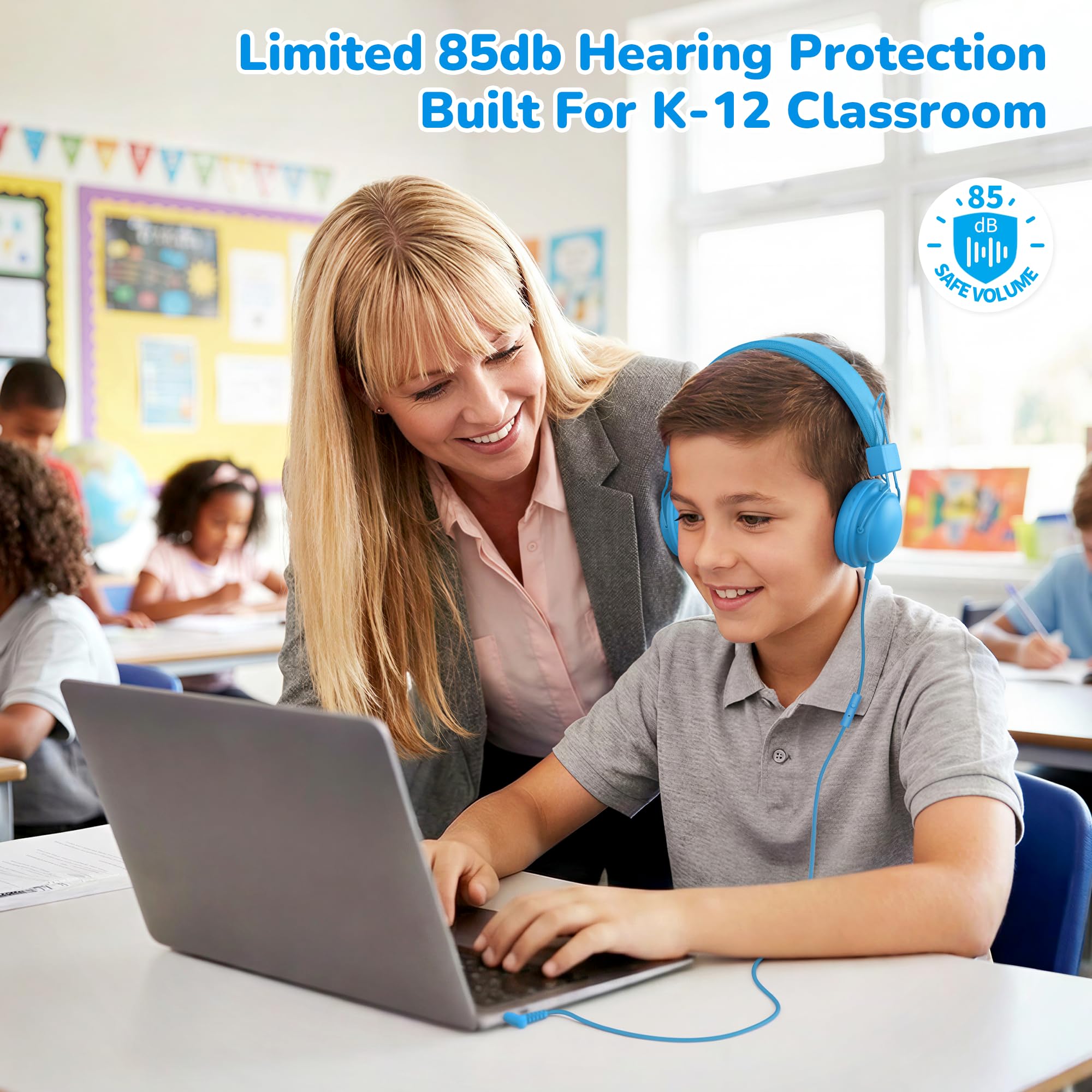Ailihen Kids Headphones 20-Pack for School Classroom - Dettaglio