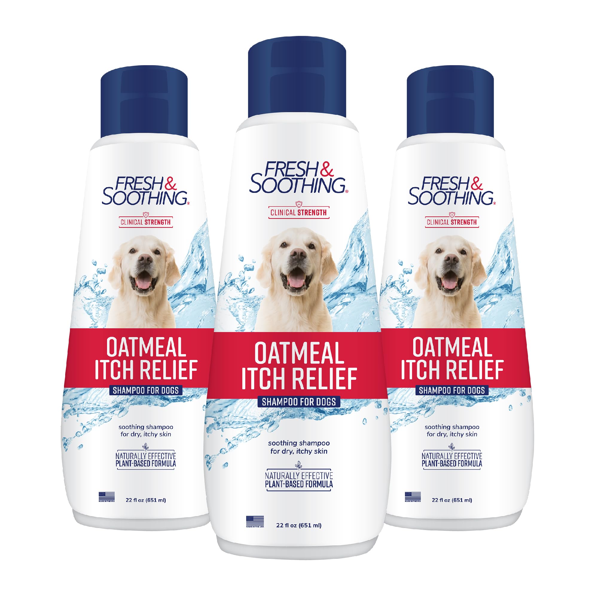 Naturel PromiseFresh & Soothing Oatmeal Itch Relief Shampoo for Pets, 22oz (Pack of 3)
