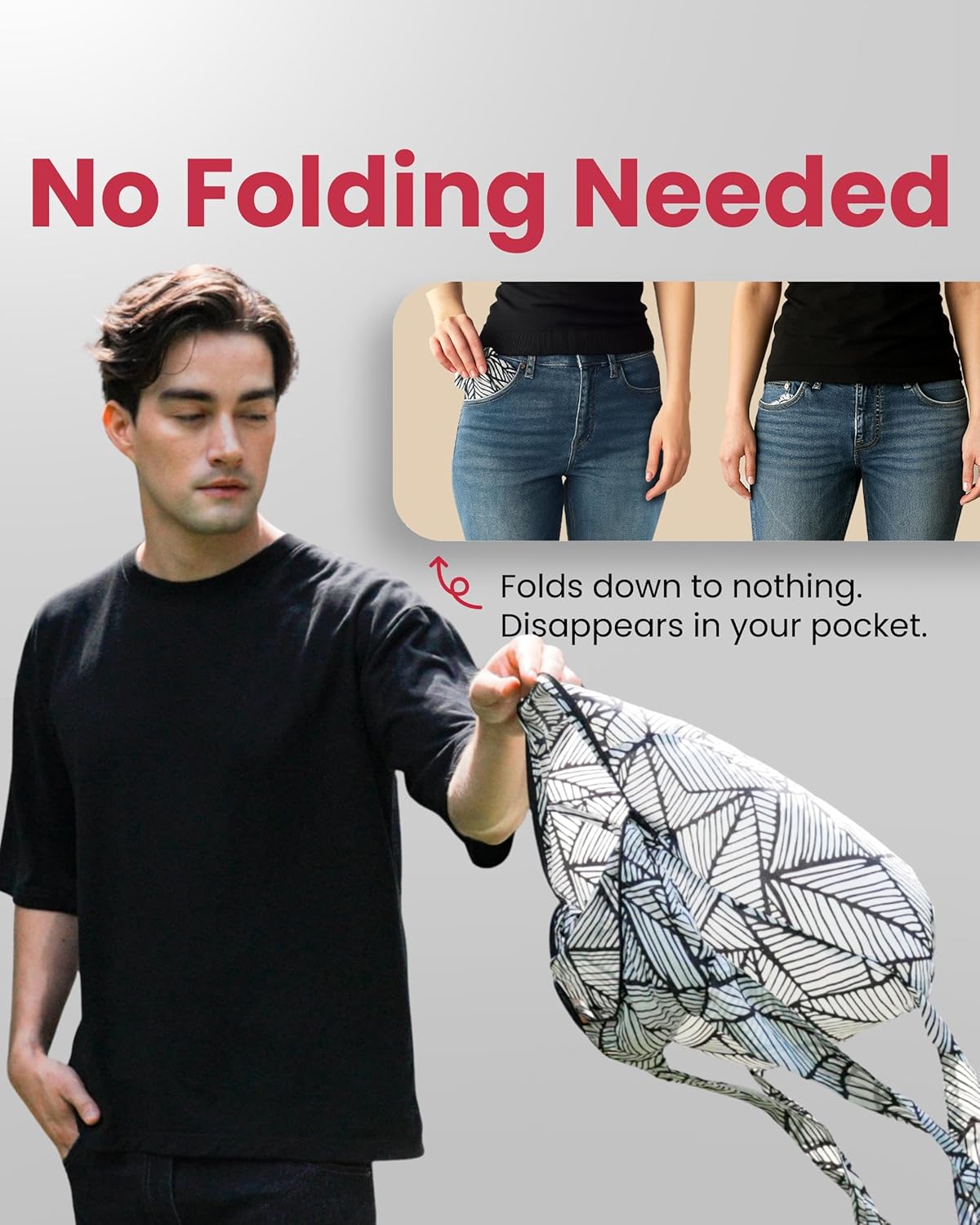 Nanobag Daypack - Ultralight 16L Foldable Travel & Hiking Backpack, Reusable, Packable, Collapsible Bag for Men & Women (Stars)
