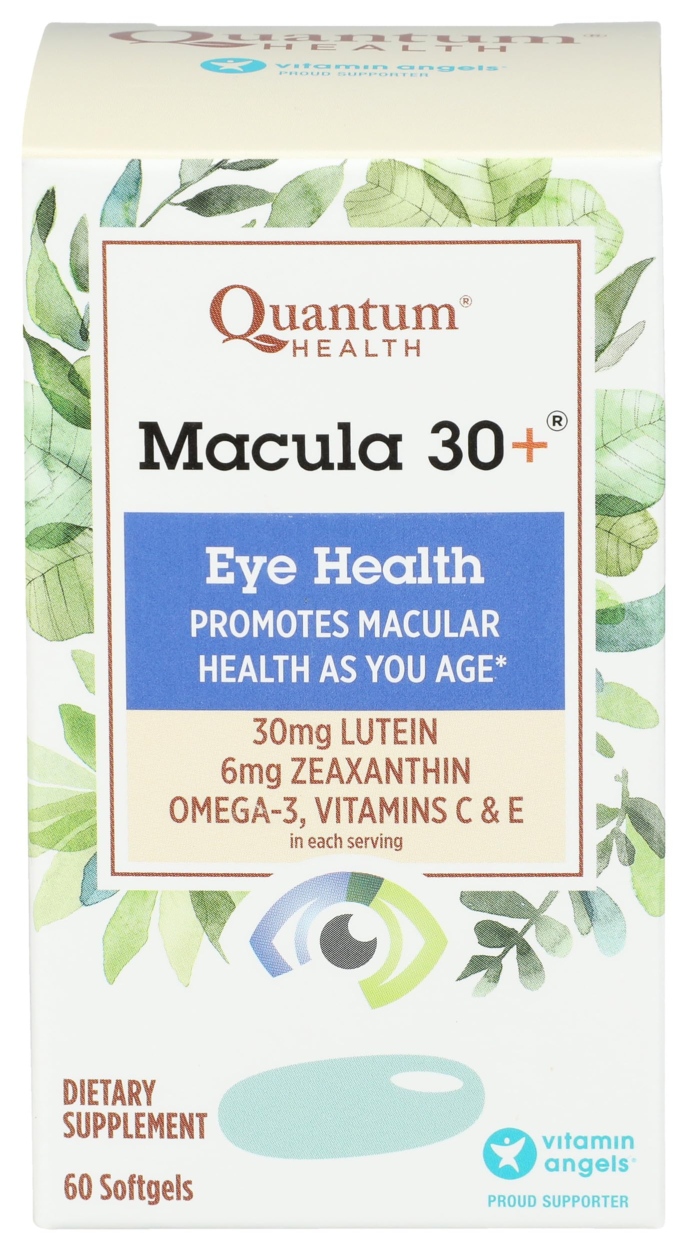 Health Macula 30+ Eye Health Supplement|Promotes Macular and Retinal Health as You Age|Formulated with Lutein, Zeaxanthin, Omega-3, and Vitamins C & E|60 Softgels, 30 Day Supply