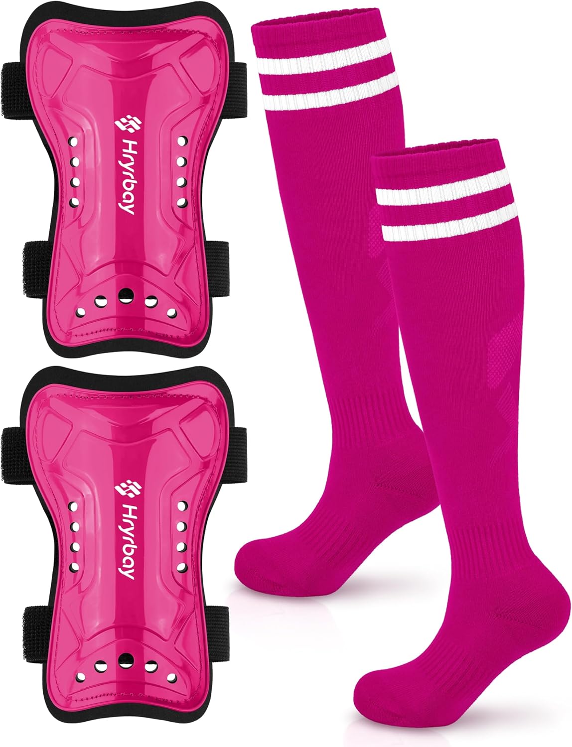 Kids Soccer Shin Guards and Socks Toddler Soccer Shin Pads Protective Defender Gear for Boys Girls Ages 3-15 Great for Training, Matches, Inspired by The World Cup
