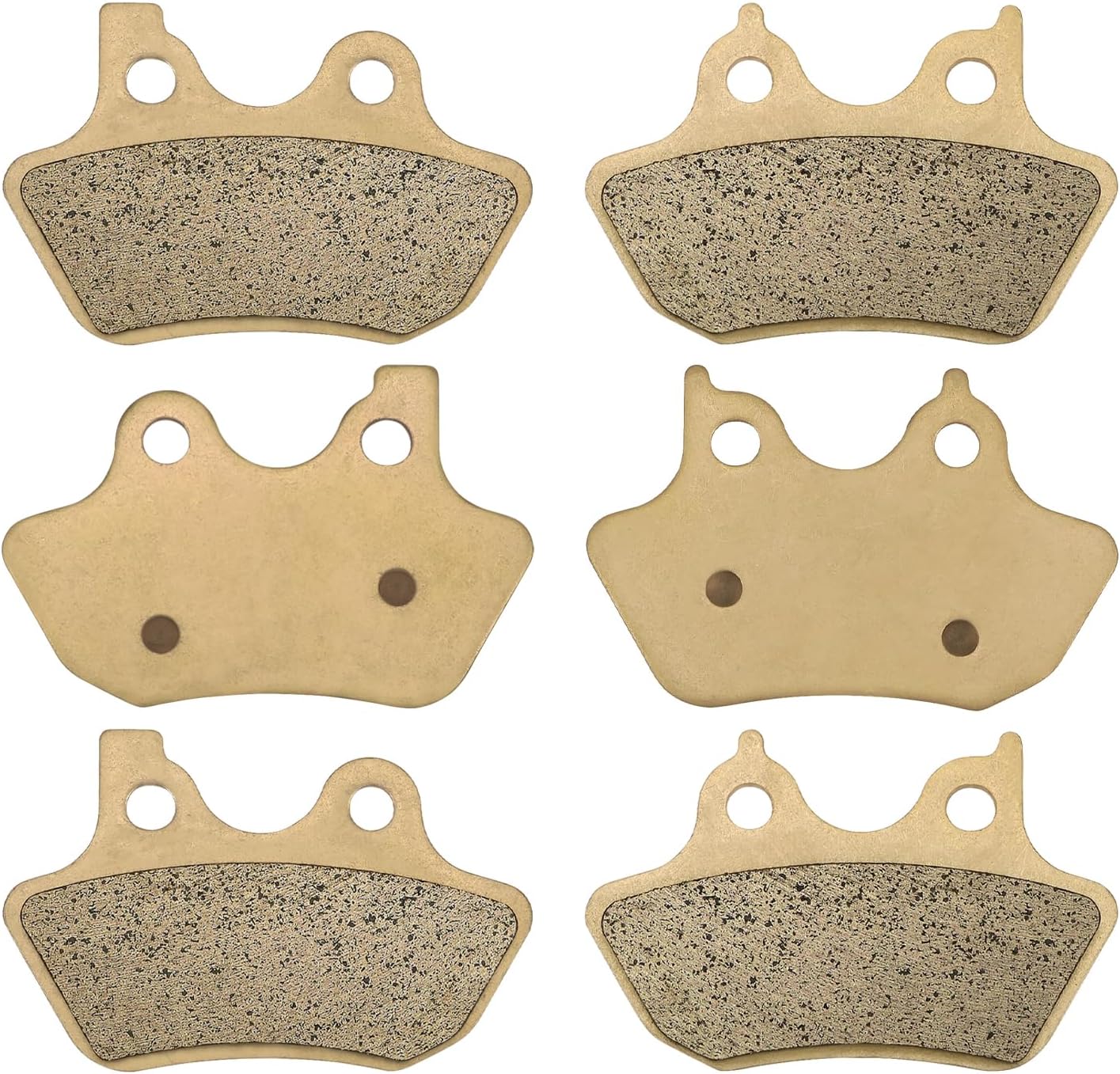 Sintered Brake Pads for Harley 2000-2007 Touring FLHTCU-i Electra Glide Ultra Classic Road Glide Road King Street Glide Fatboy Dyna Low Rider Softail Night Train, 2 Front + 1 Rear Brake Pad