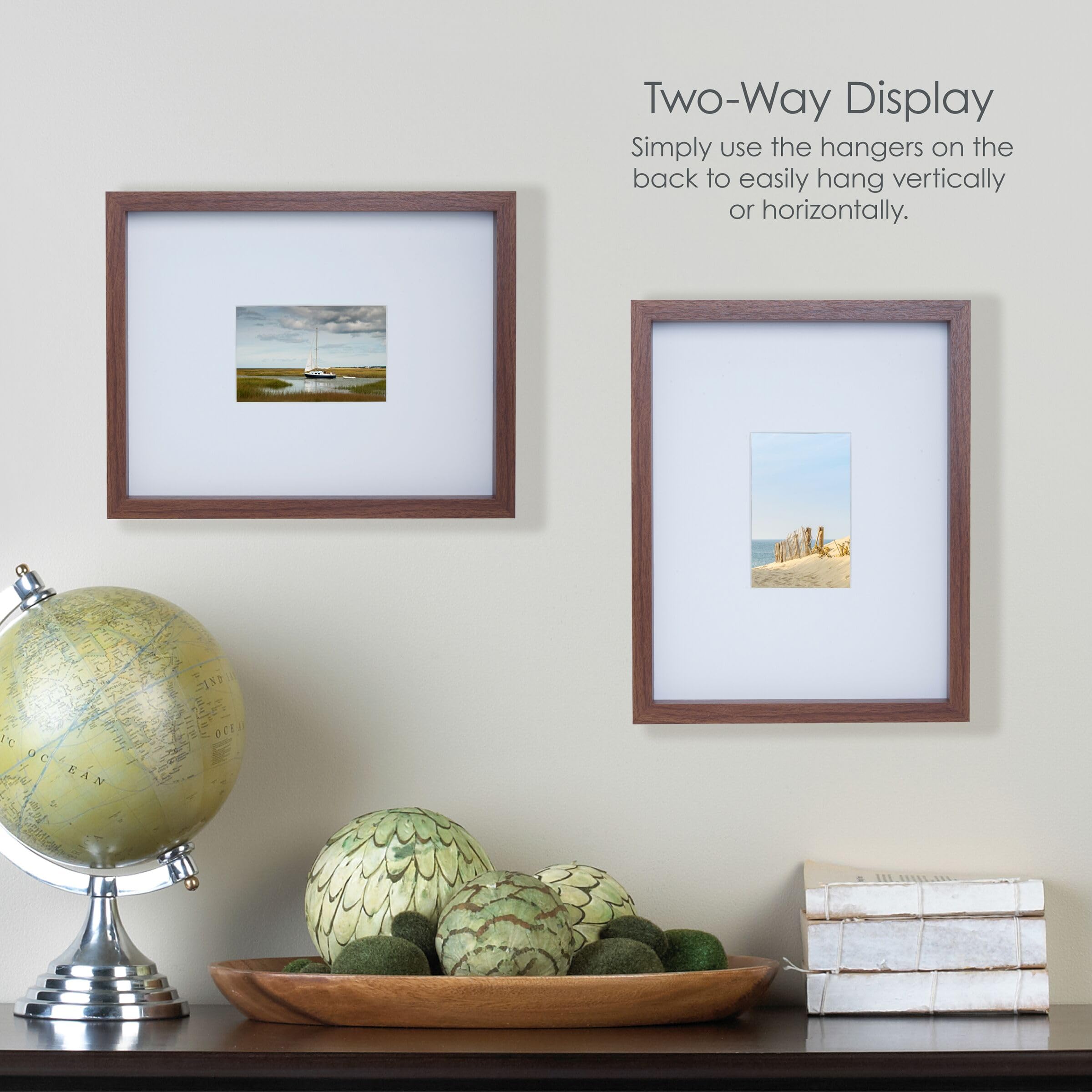 Marcosページ Mikasa Wood Gallery Wall Frame, 11x14 Matted to 4x6, 12x1