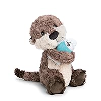 NICI Oda morbida lontra di peluche con pesce, da coccolare e per giocare