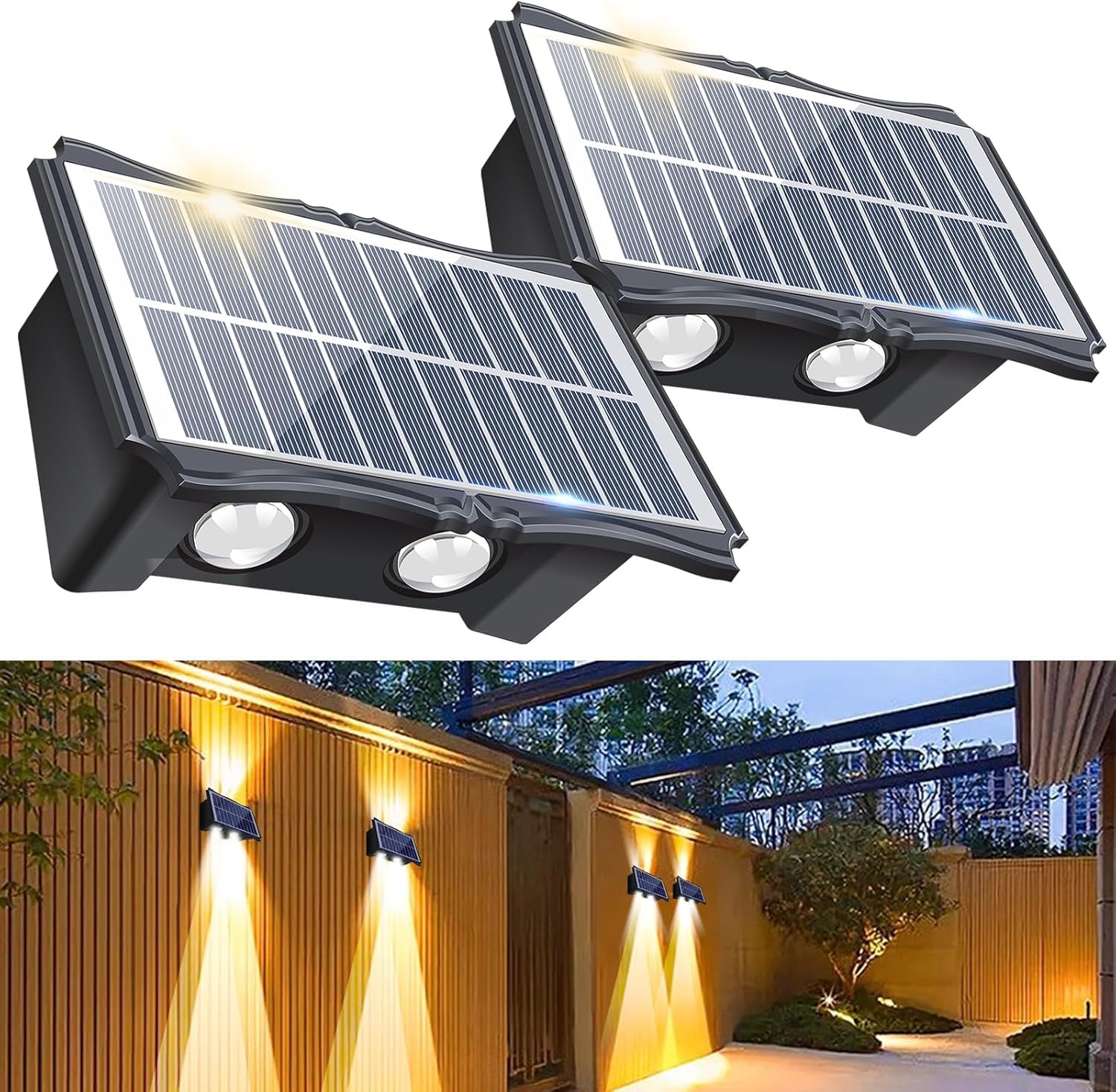 SINOMAN Apra LED 4W up and Down Solar Powered Wall Light Waterproof Night Spotlight Solar Panel Light for Garden Wall Decoration, Wireless Outdoor Solar Light for Home (Warm White) (6 Way) (B0DFW7NLMQ) Amazon Price History, Amazon Price Tracker