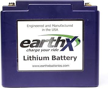 EarthX ETX36D Eco-Friendly Lithium Motorcycle Battery with Built-in Battery Management System
