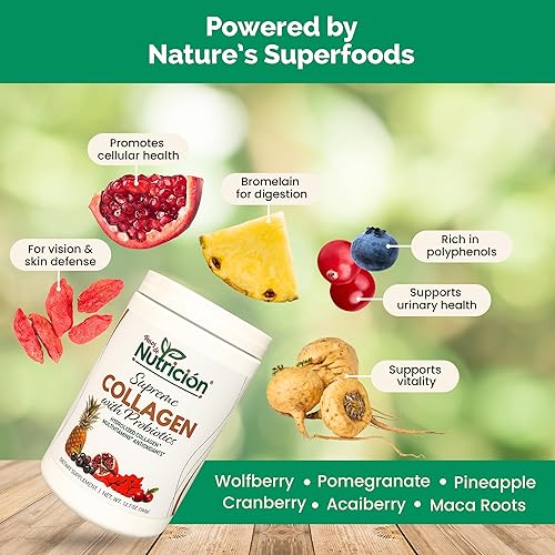 Miniatura 3 de PASOS DE NUTRICION Polvo de péptidos de colágeno hidrolizados, 12.7 onzas, suplemento de colágeno puro con probióticos y multivitamínicos, proteína