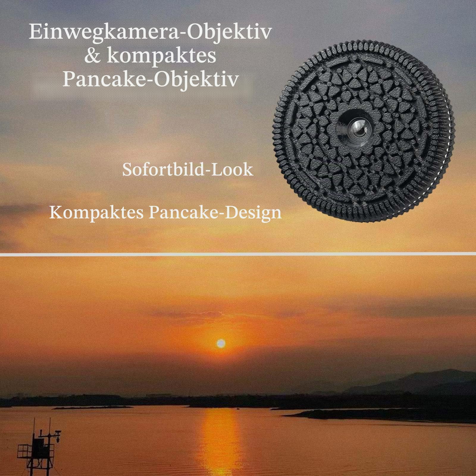 32 mm F10 Pancake Objektiv für Sony E Mount kompatibel mit Sony ZV-E10, ZV-E10II, A6700, A6600, A6400, A7C II, A7C, A7CR, A7II, A7SIII, A7III, A6100, A7RIV, A7RIII, NEX