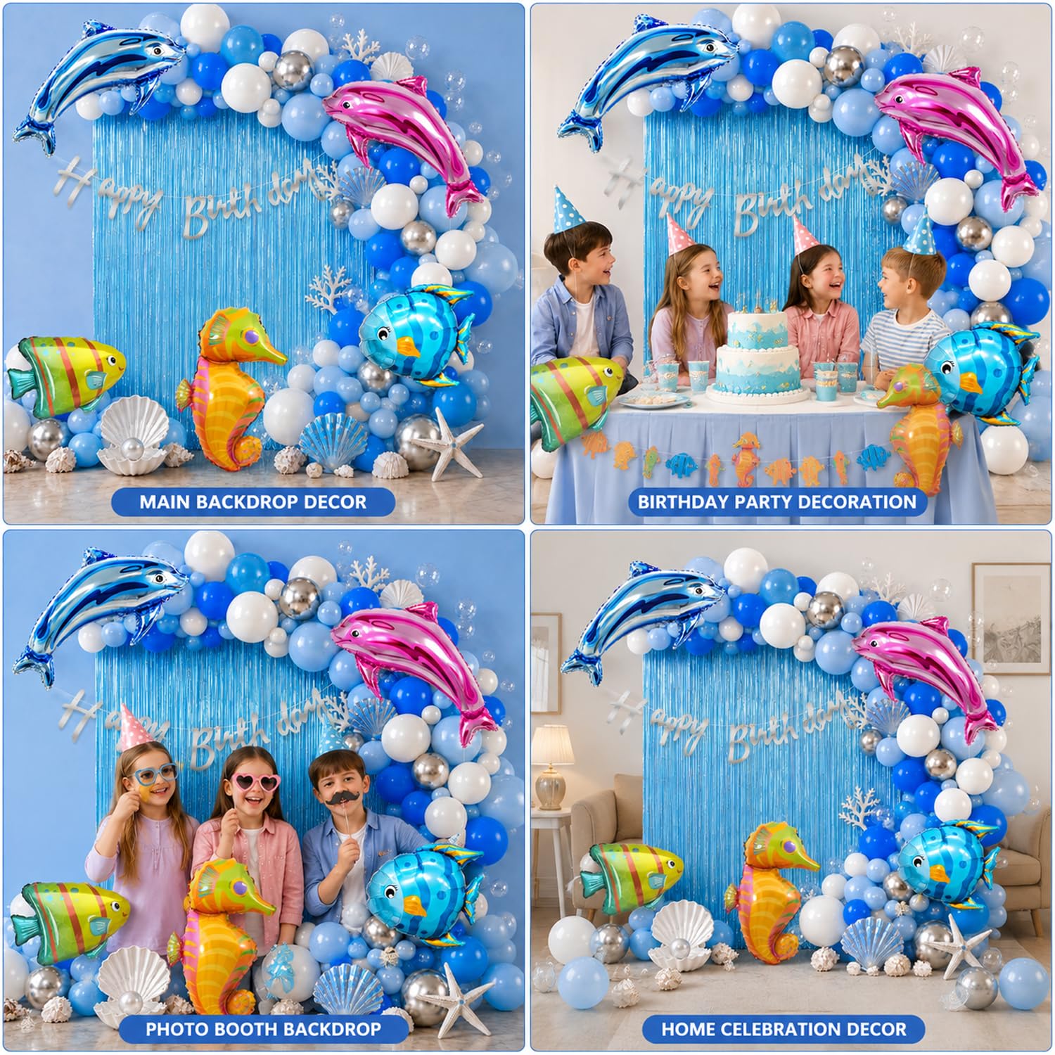 Under The Sea Birthday Decorations - 58 Pcs -4 Under The Sea Birthday Decorations - 58 Pcs -4