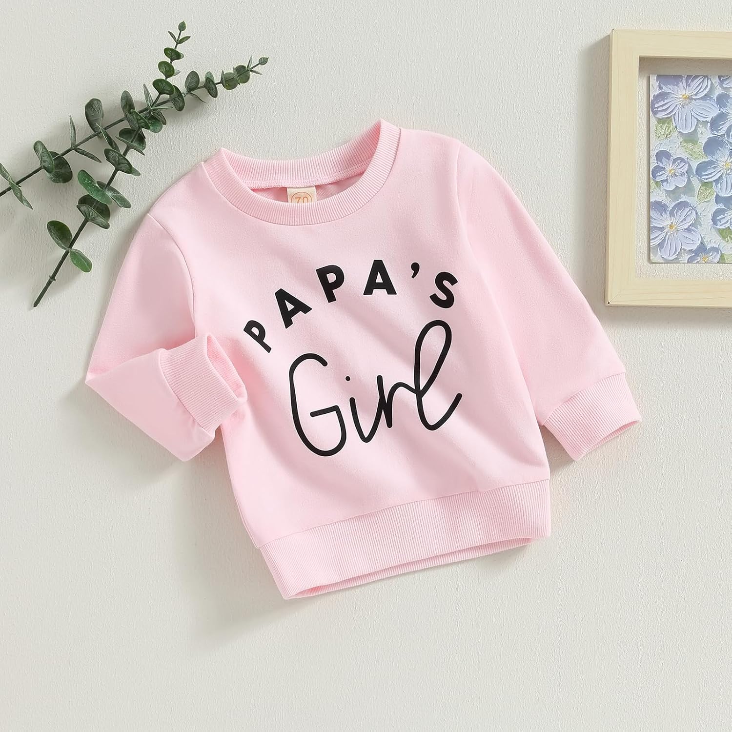 Amnnchya Toddler Baby Girl Boy Sweatshirt Clothes Embroidery Long Sleeve Birthday Sweatshirt Infant Spring Pullover
