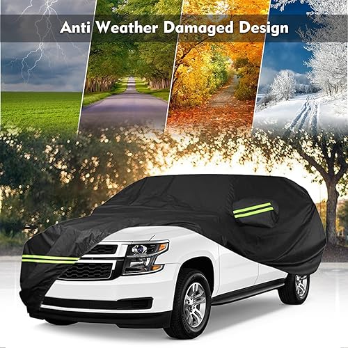 Miniatura 8 de ULROLIT Funda impermeable de 6 capas para automóvil Porsche 911 1998-2023 (serie 991992996997), todo tipo de clima, 210T, resistente al viento, con