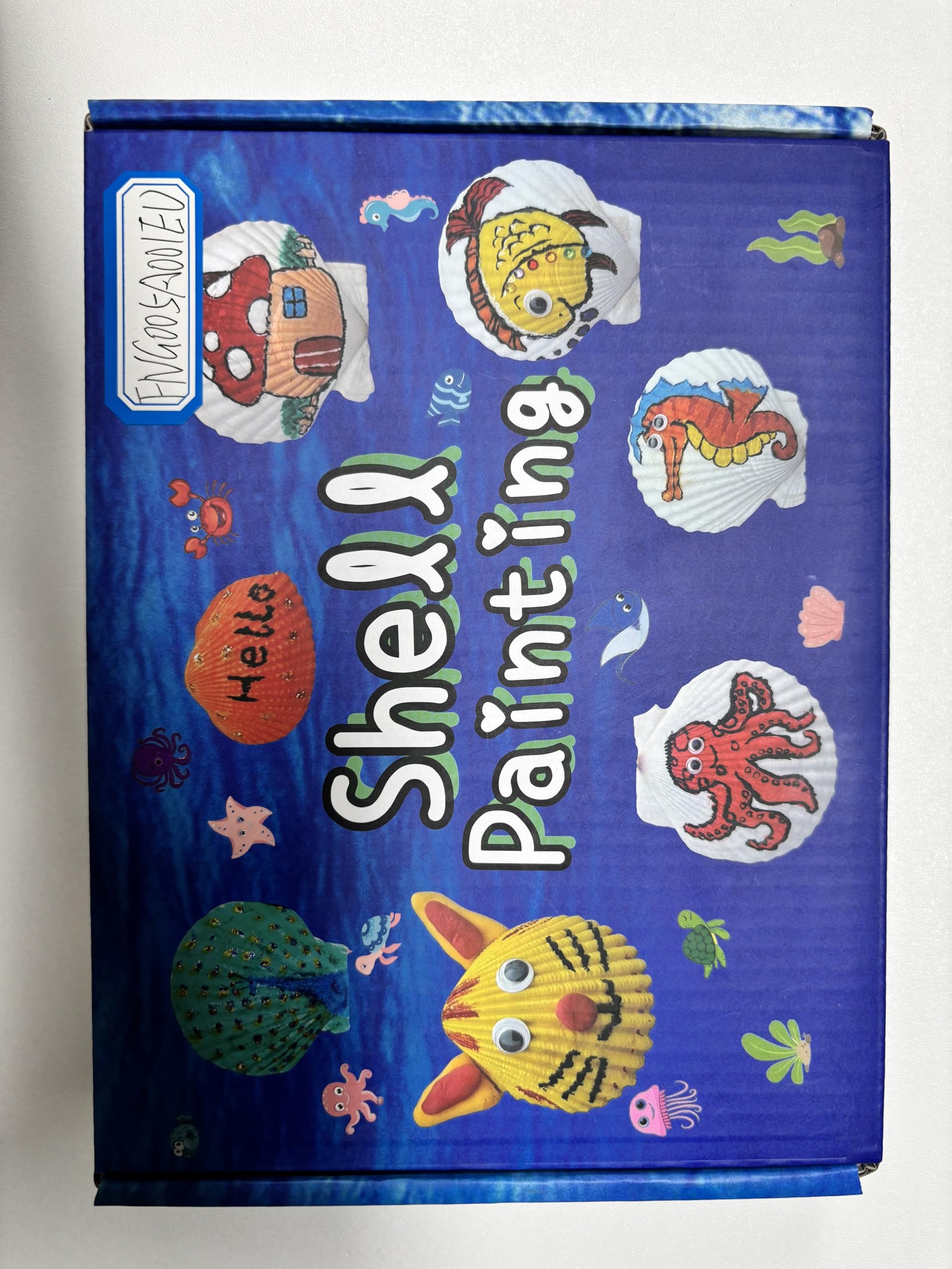 LUCKNIGHT Conchas que Brillan en la Oscuridad Pintar Manualidades para Niños, Kit Pintura de Conchas para Niños, Pintar Kit con conchas, Regalos para Niñas y niños de 5-10 Años