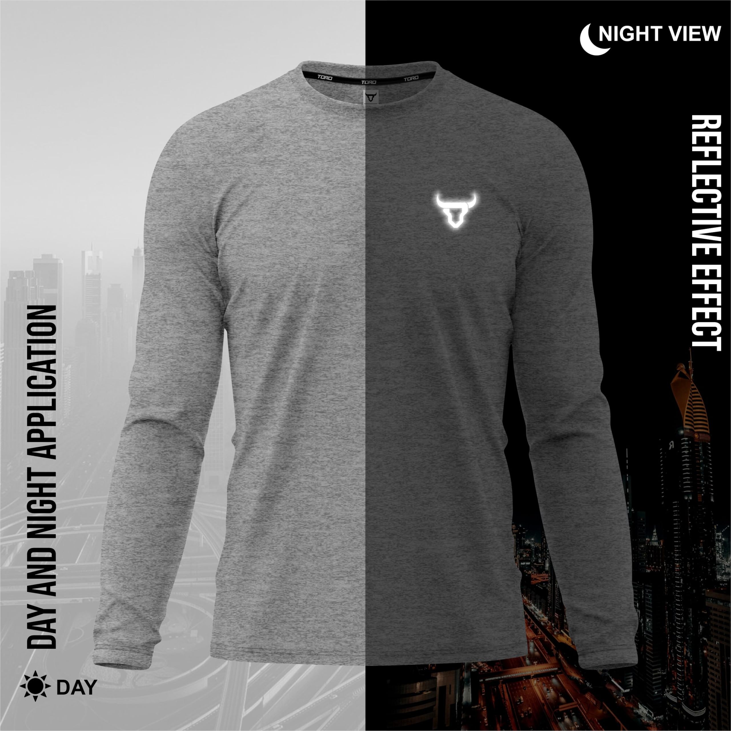 TORO ACTIVA Paquete de 3 camisetas para hombre, ligeras, de secado rápido, suaves, absorben la humedad, atléticas, lisas, de manga completa, para entrenamiento