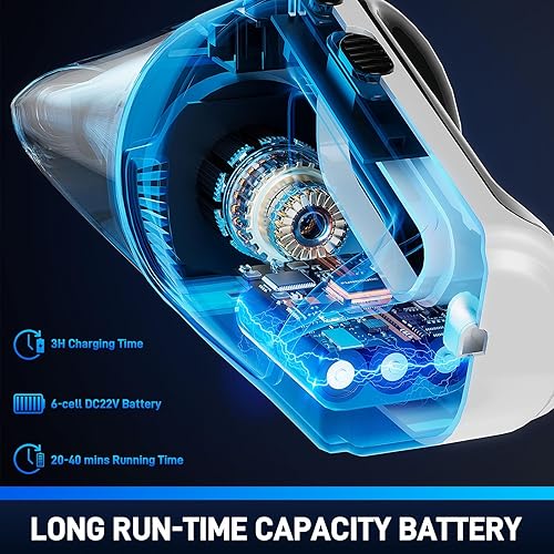 Miniatura 3 de Aspiradora inalámbrica  Aspiradoras para el hogar, aspiradora ligera de alta potencia para pelo de mascotas, alfombra de piso de madera dura,