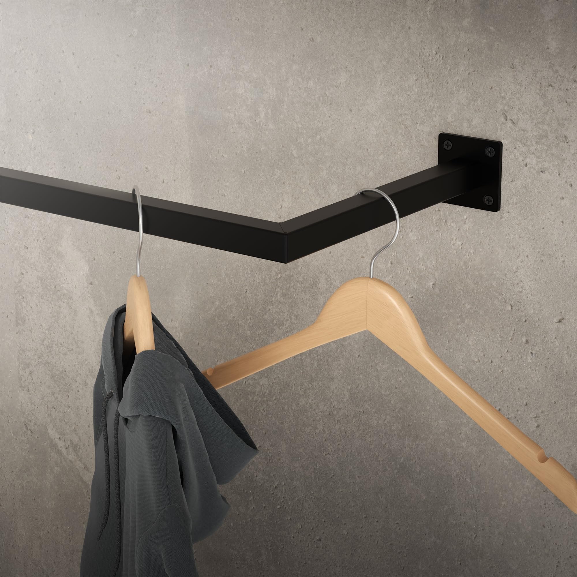 ML-Design Set di 3 Appendiabiti Porta Asciugamani Attacco a Parete 90x30 cm in Acciaio Nero per Bagno Cucina Soggiorno Balcone Camera da Letto Porta Salviette da Muro Salvaspazio Peso Supportato 50 kg
