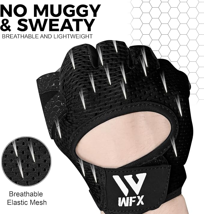 Guantes para ciclismo sin dedos talla L negros miniatura 3