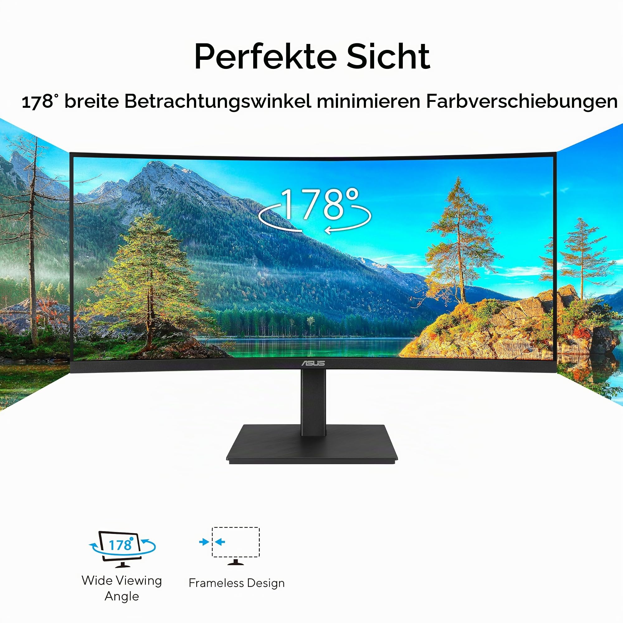 ASUS VA34VCPSR 34 Zoll QHD VA USB-C Ultrawide Curved Docking Monitor