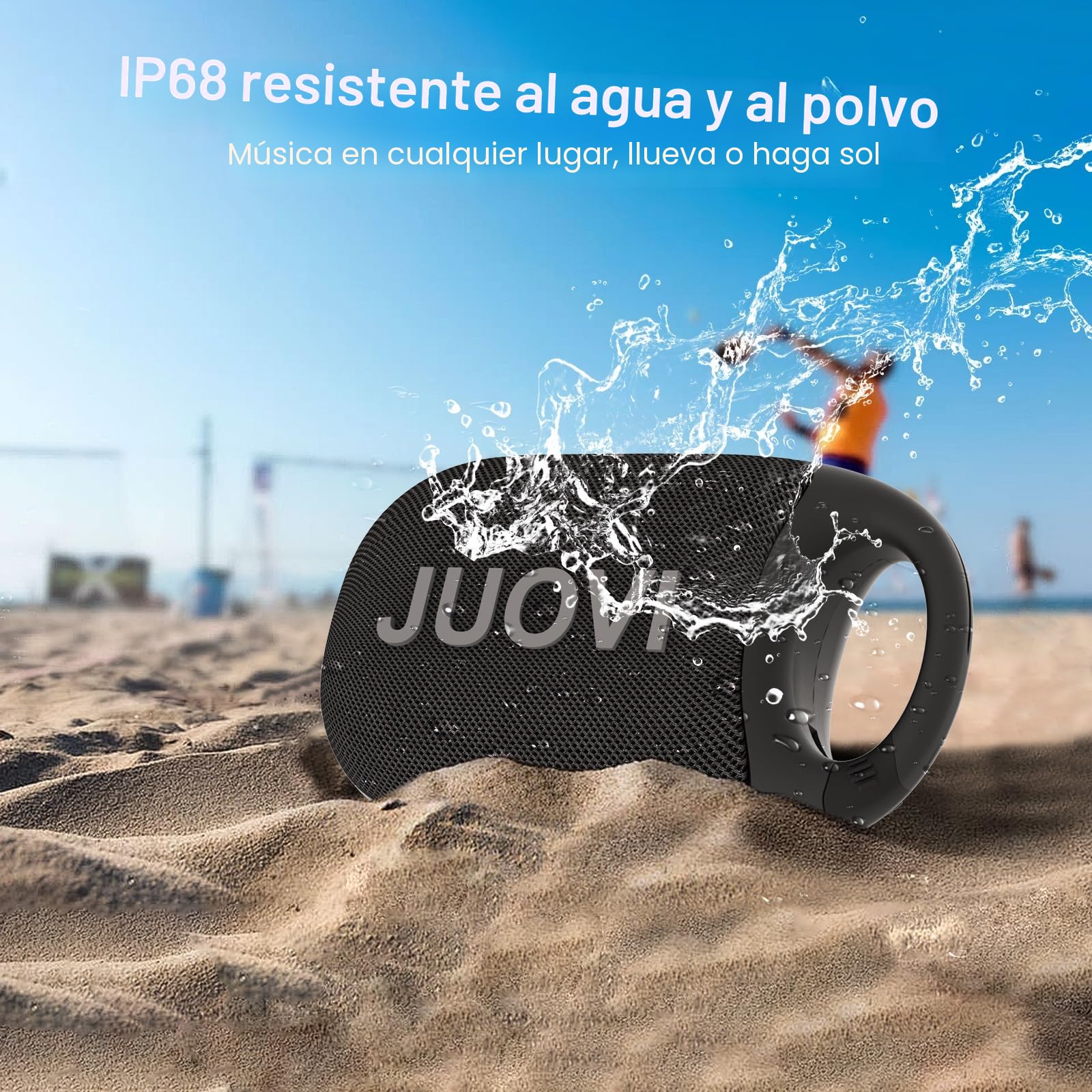 JUOVI Clip Altavoz Bluetooth Portátil Inalámbrico 24H Tiempo de Reproducción