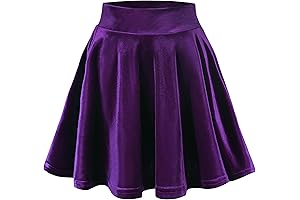 Women's Purple Temptation Velvet Flair Skater Skirt