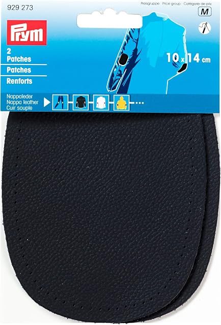 Prym Patches Nappa Leather for Sewing on 14x10 cm Dark Blue