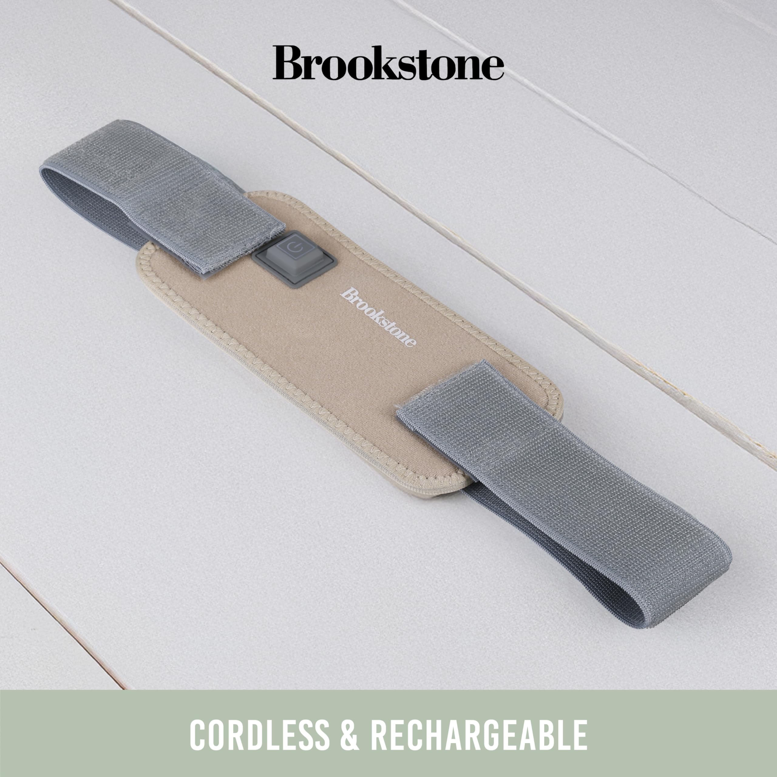 Brookstone - Cinta terapéutica de 40 luces, cojín de alivio del dolor infrarrojo y luz roja para músculos, articulaciones y soporte de tráfico, inalámbrico y