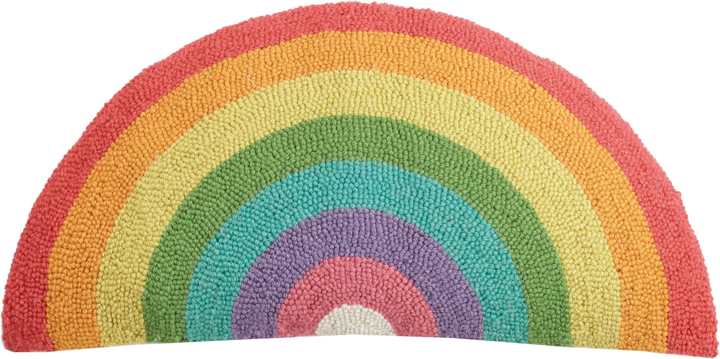Peking Handicraft Rainbow Shaped Hook Pillow, 12x24 Throw Pillow