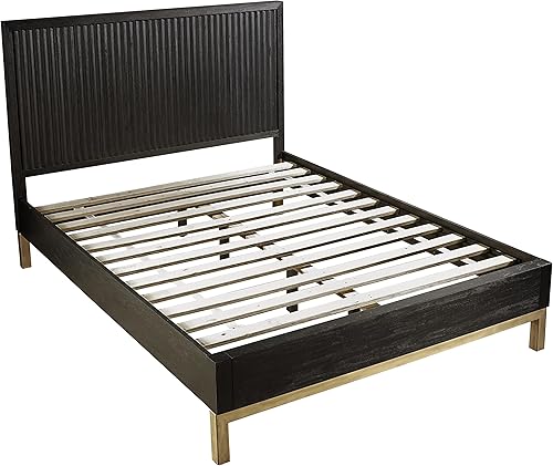 Miniatura 5 de Modus Furniture Cama de madera maciza, California King, Kentfield, roble negro a la deriva