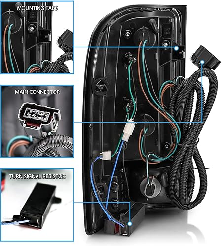 Miniatura 6 de AmeriLite Juego de luces traseras para Chevy Silverado 2007-2013  GMC Sierra Heavy Duty Smoke LED Tubo Trasero Lámpara Trasera - Lado del pasajero y