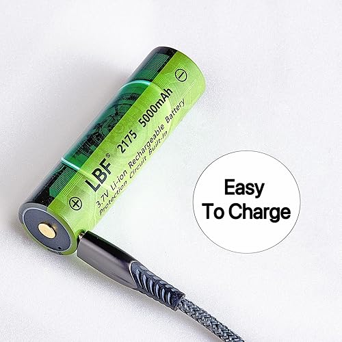 Miniatura 3 de Botón superior de 3.7 V 5000 mAh (21 x 75 no 18 x 65) Batería recargable tipo C Circuito de protección de entradasalida de gran capacidad integrado