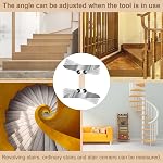 Stair Tread Template Tool, NAACOO Stair Measuring Tool, Tread Jig Set - with Level & Tape Measure & Carpenter Pencil, Suitable for Risers and Partitions.