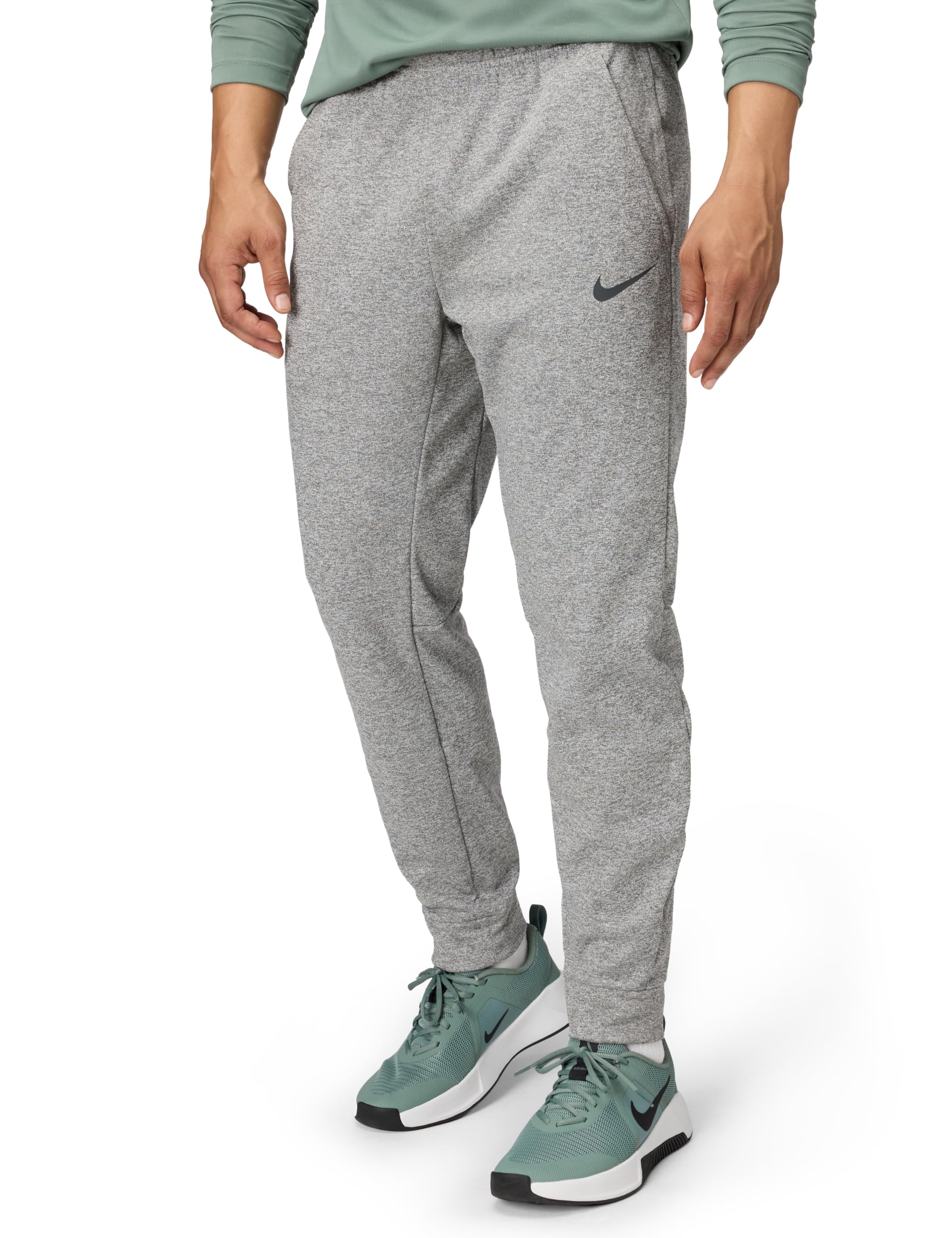 Nike Men's Therma-Fit Tapered Training Pants, Dark Grey Heather/Black, Large