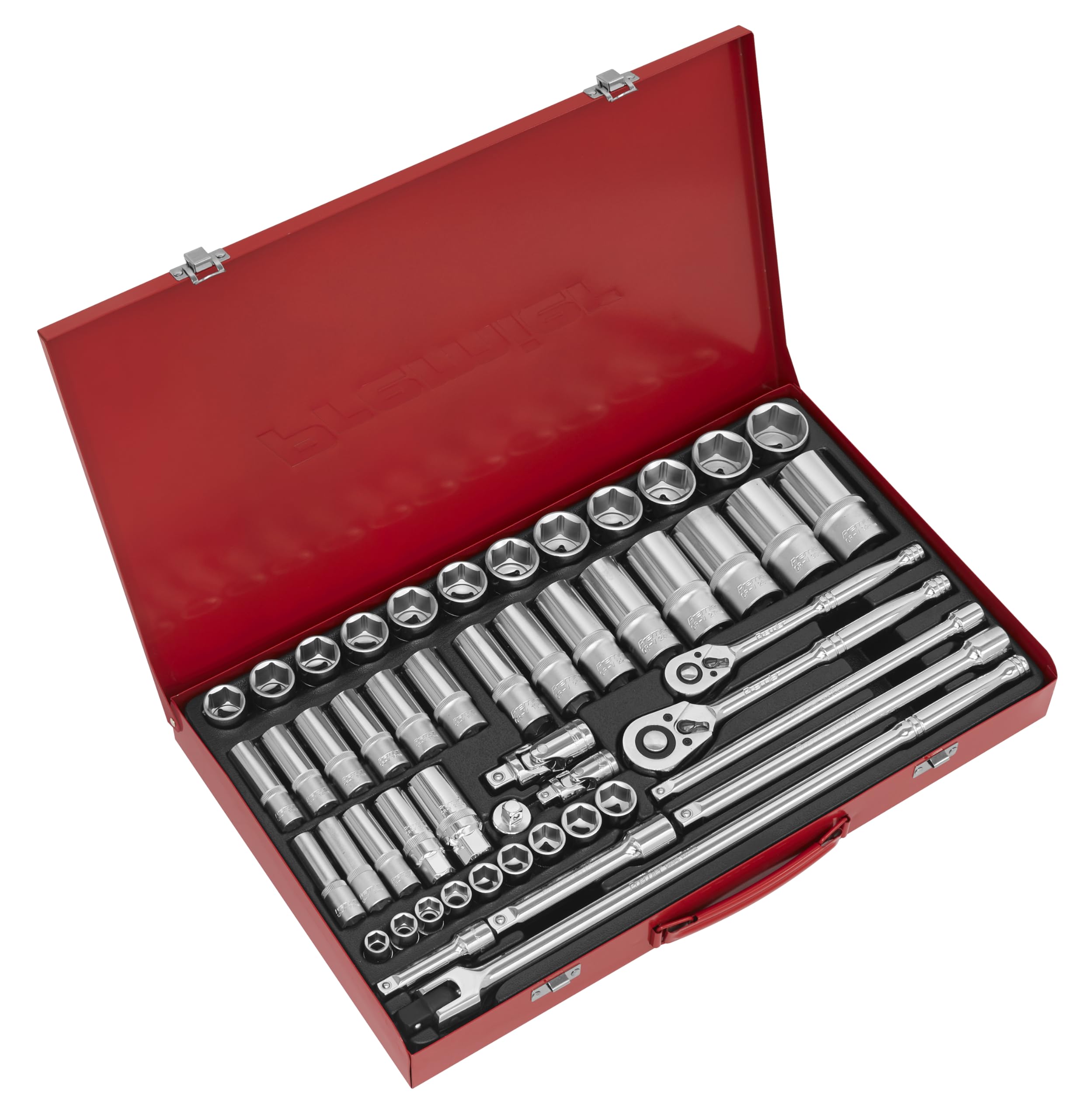 Sealey Men's 50 Piece Combination Drive Hexagon Walldrive Socket Set
