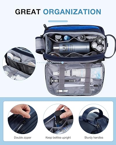 Miniatura 8 de BAGSMART Neceser de viaje para mujeres y hombres bolsa de afeitado resistente al agua para accesorios de aseo personal bolsa de maquillaje kit
