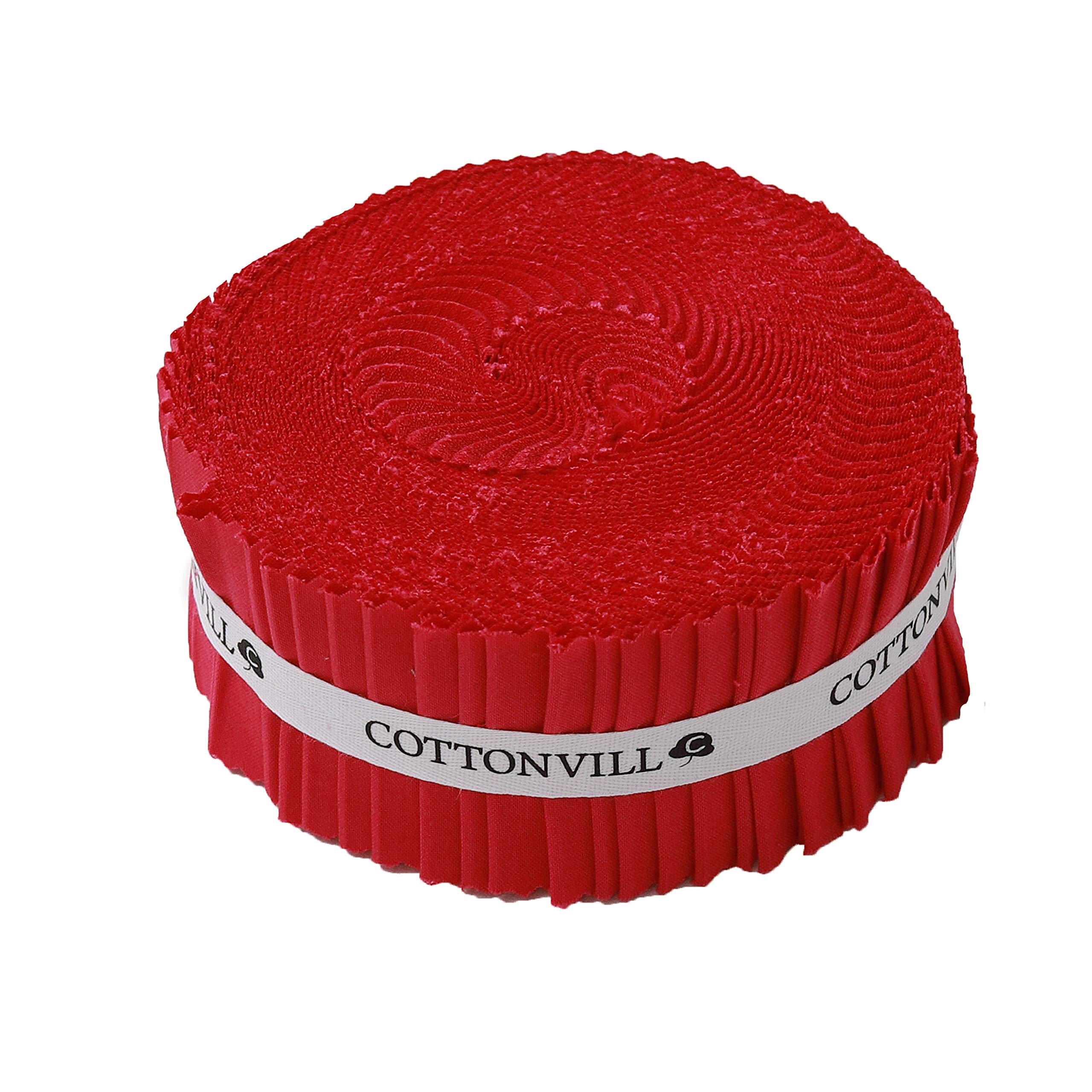 COTTONVILL 20count Cotton Solid Quilting Fabric (1pack 2.5inch Strip, 23-Beetroot Purple)