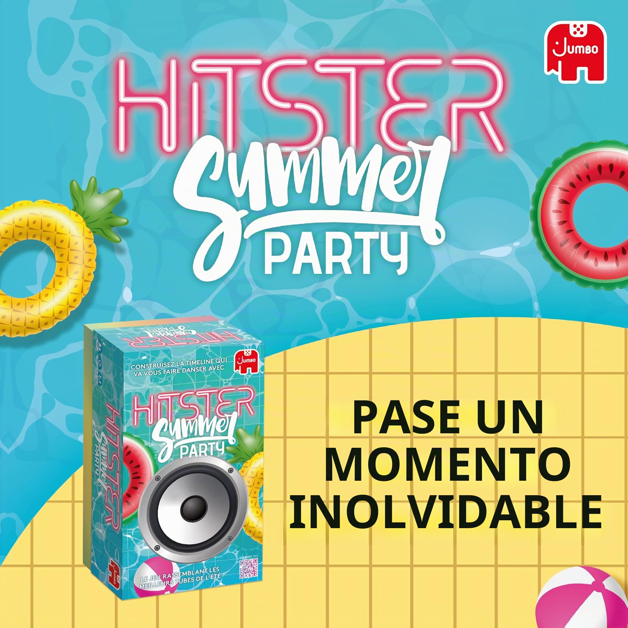 Hitster Summer Party – Juego de mesa – Ambiance Musical – Juego para adultos – Redescubre los tubos del verano – Hits Estival – Jugar en familia y entre amigos – 2 a 10 jugadores – A partir de 16 años