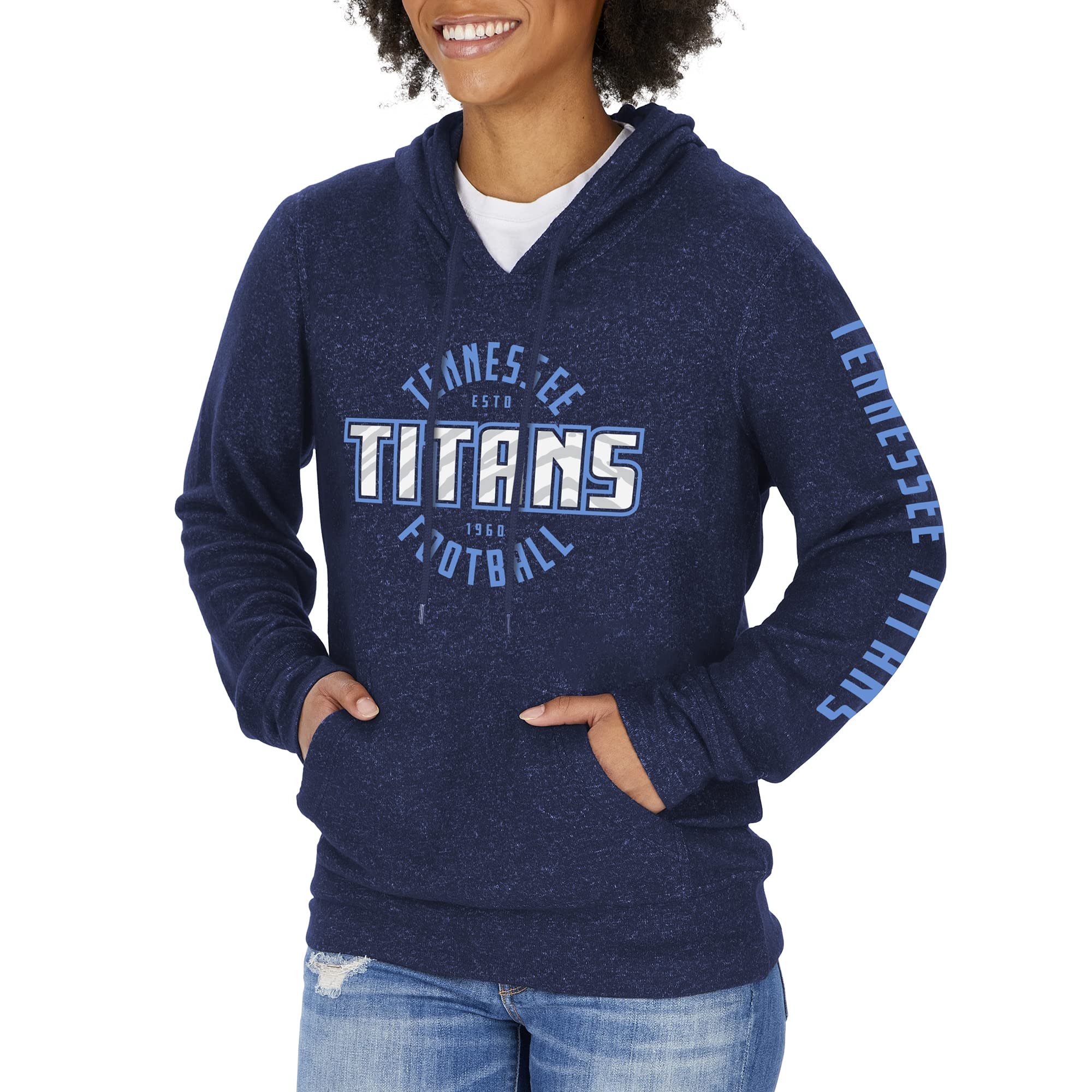 Zubaz NFL Women's Established Lightweight Marled Hoodie
