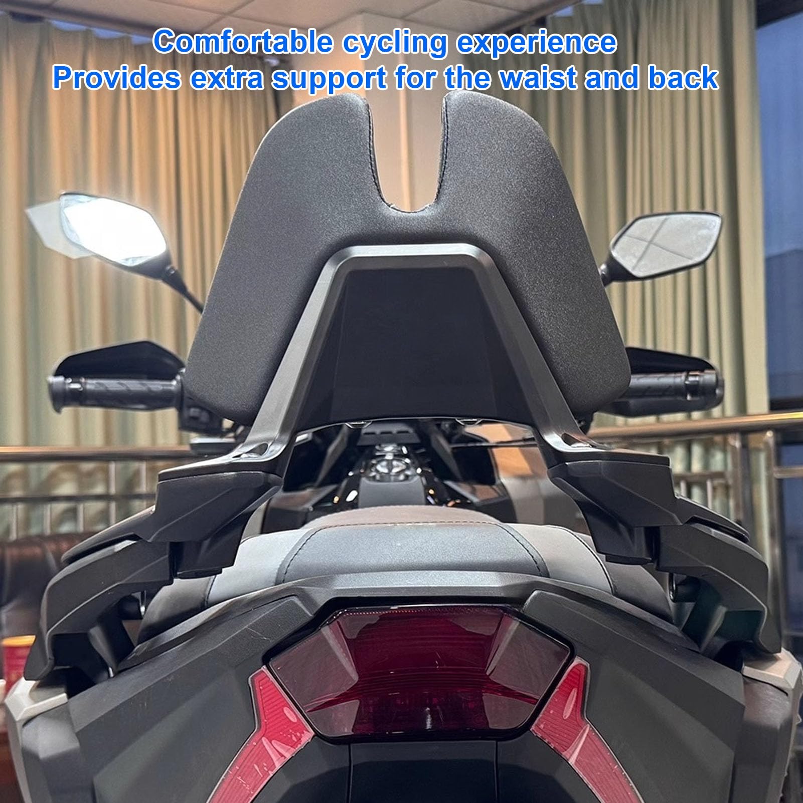 Yosoo Respaldo del Asiento del Pasajero de la Motocicleta, Cojín de Seguridad de Alta Comodidad Reemplazo de Instalación Fácil y Rápida para NSS350 2023 2025 ADV350 2022 2025