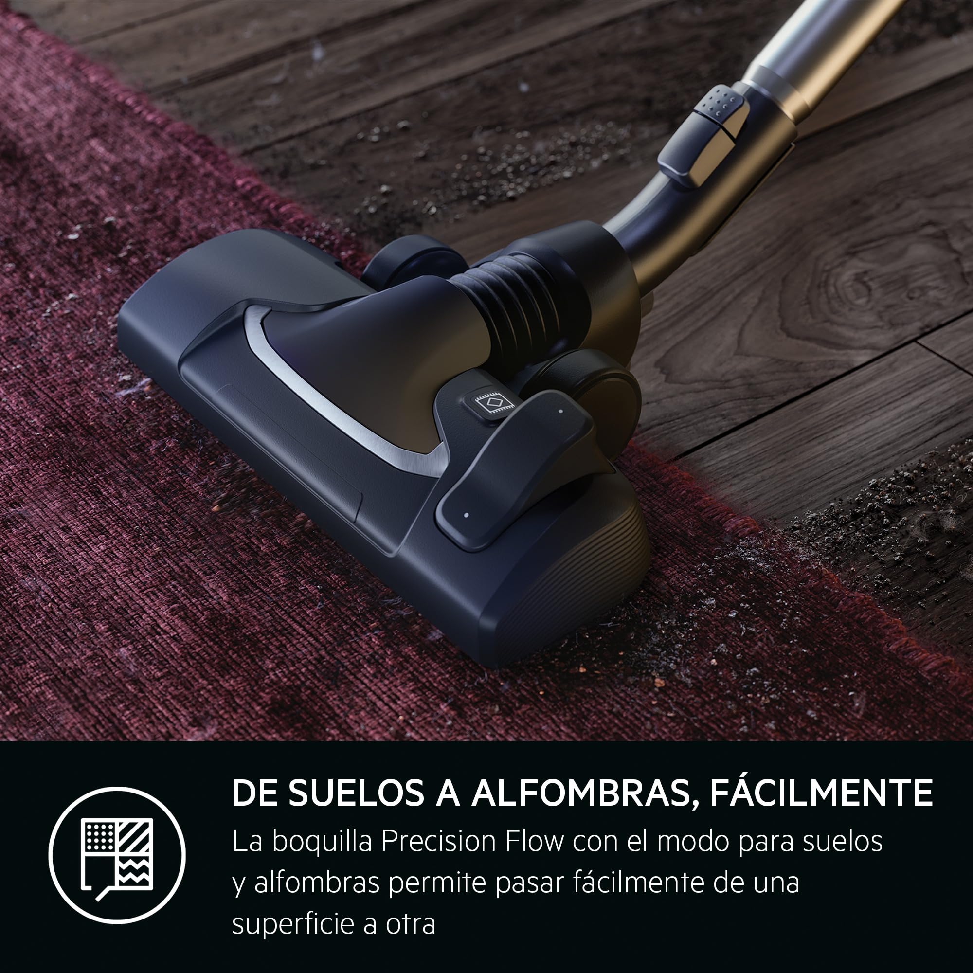 AB61C1OKO Aspiradora Trineo con Bolsa, 850 W de Potencia, 3.5 L de Capacidad, Radio de Acción 12 m, Ruedas XL, Filtro Lavable, Cepillo Parketto, Boquilla 3 en 1, Incluye 1 Bolsa, Modelo ÖKO, Azul