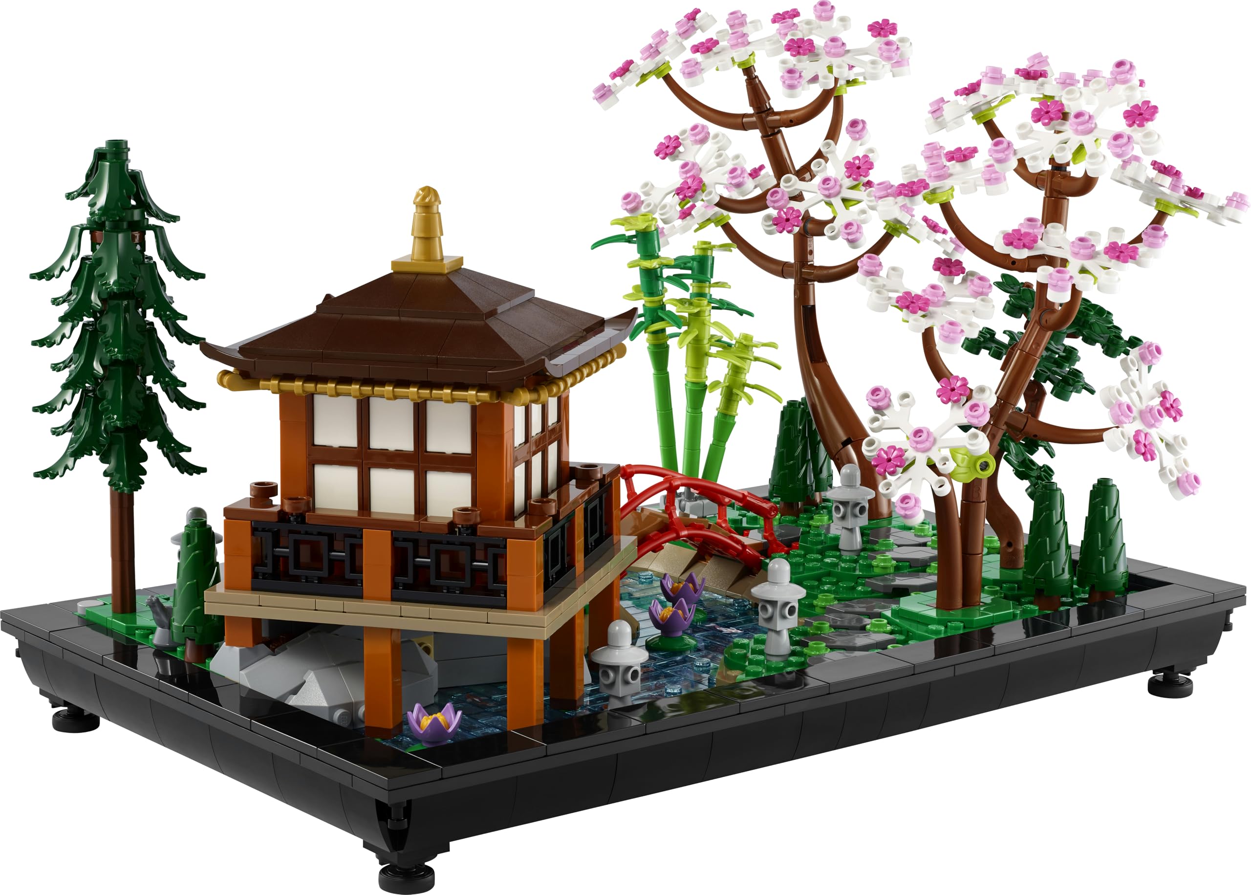 LEGO 10315 Icons Il Giardino Tranquillo, Kit Giardino Botanico Zen per Adulti con Fiori di Loto, Regalo per Donna e Uomo Fan del Giardinaggio Giapponese, Decorazione da Scrivania Personalizzabile