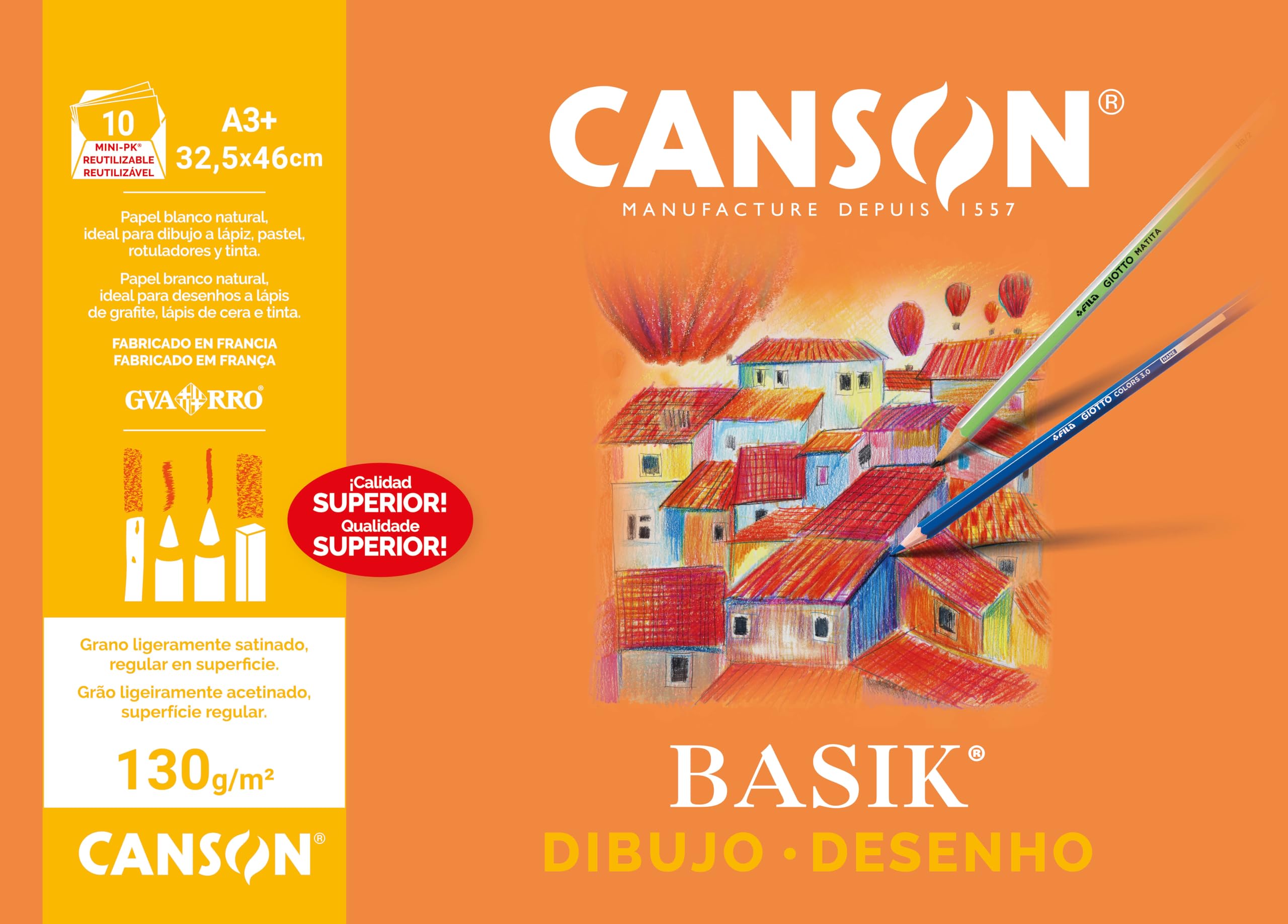 Visita la tienda de Canson Minipack A4, 10 Hojas, Guarro Dibujo Basik Liso 130G, Blanco in use