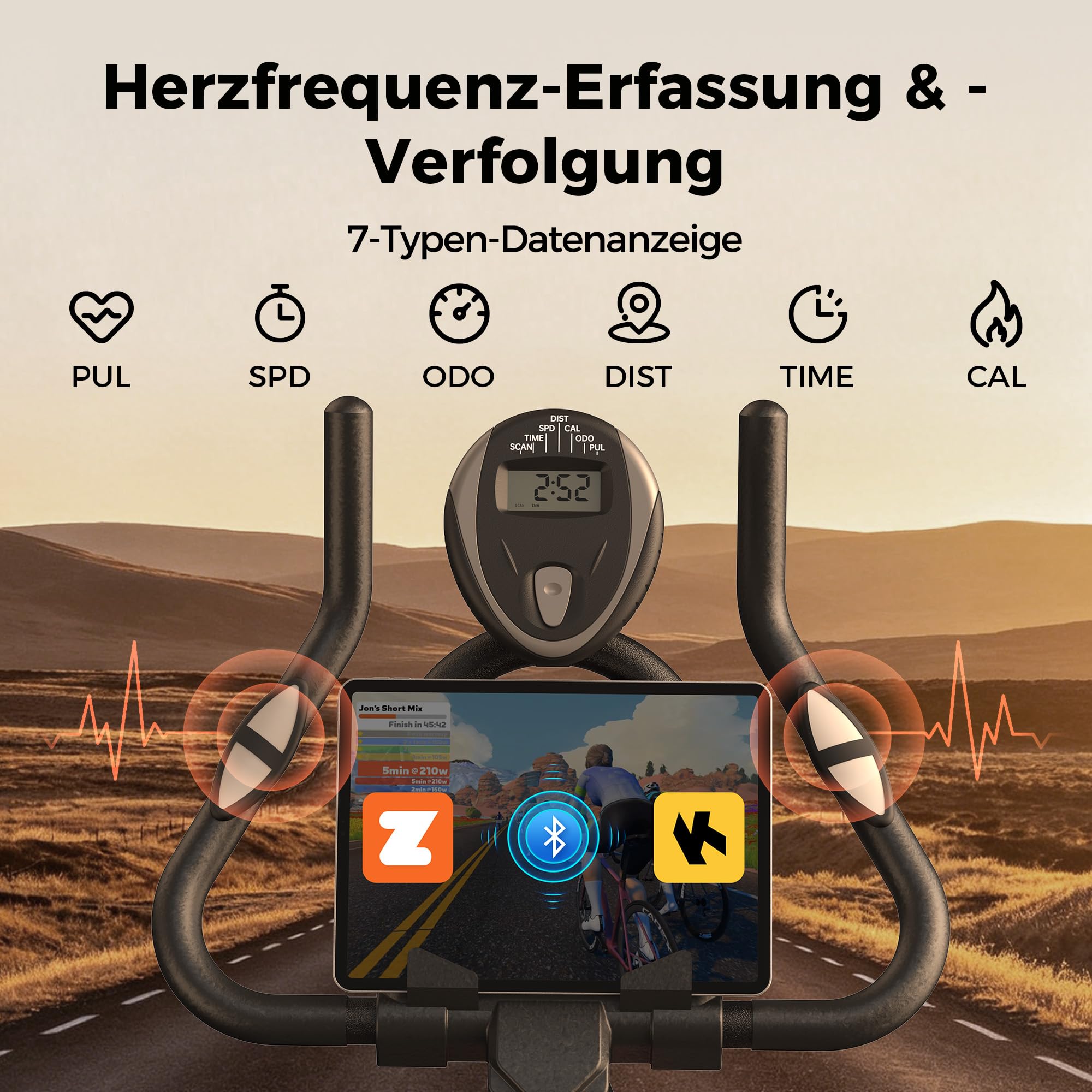【2026 Aktualisiert】YOSUDA Heimtrainer Fahrrad,Leises Hometrainer Fahrrad mit Einstellbarem Magnetischem Widerstand, LED-Monitor, Tablet-Halter, Spining Bike Inndoor für Kardiotraining zu Hause