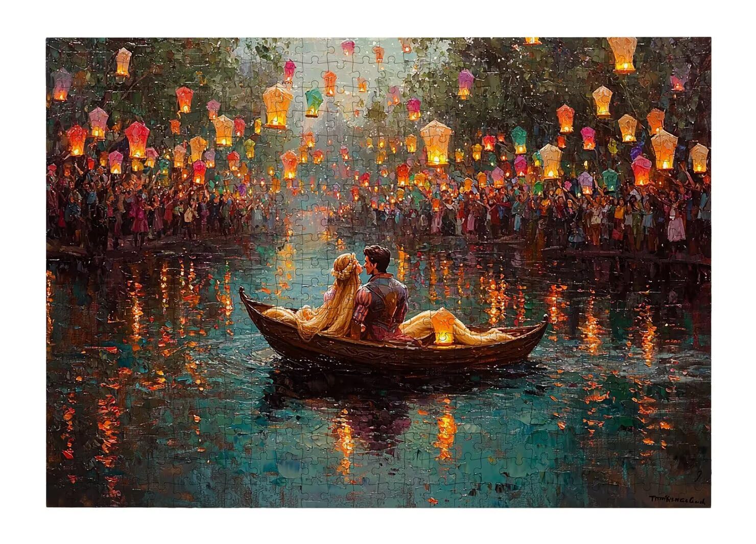 Puzzle 1000 Pièces Adultes, Puzzle Saint Valentin Impossibles, Décor -4486